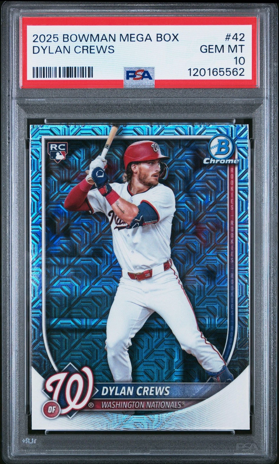 Graded 2025 Topps Bowman Mega Box Dylan Crews #42 Rookie RC Baseball Card PSA 10