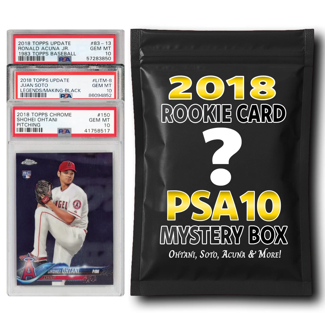 PSA 10 Graded 2018 MLB Baseball Rookie Card Mystery Box (Ohtani, Soto, Acuna & M