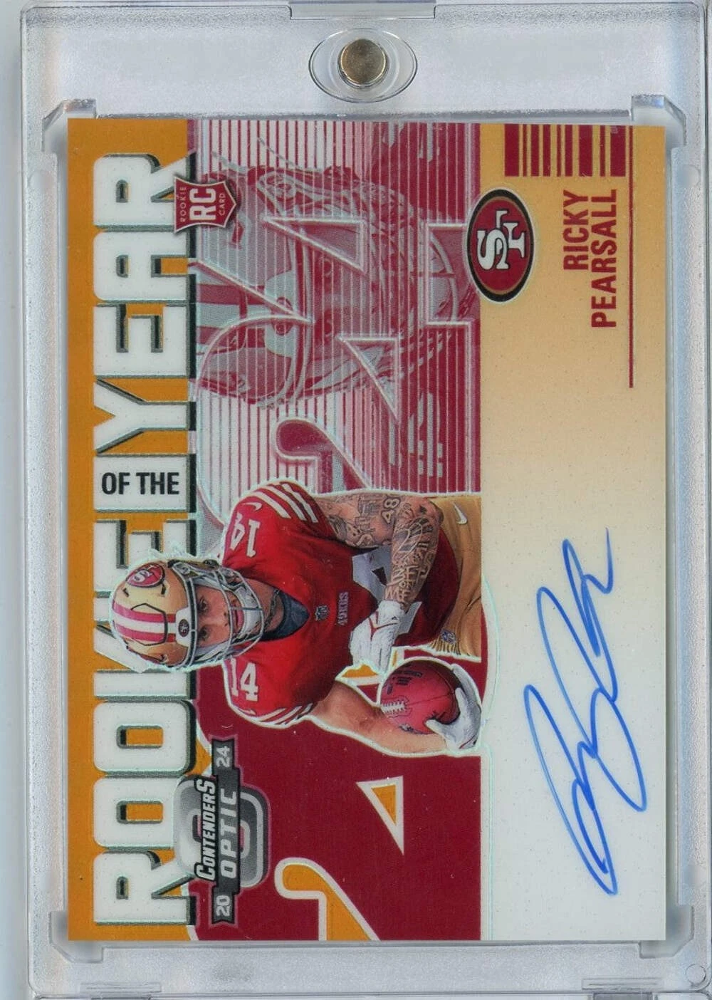 2024 Panini Contenders Optic Ricky Pearsall #ROYRPL Auto /50 Rookie RC Card