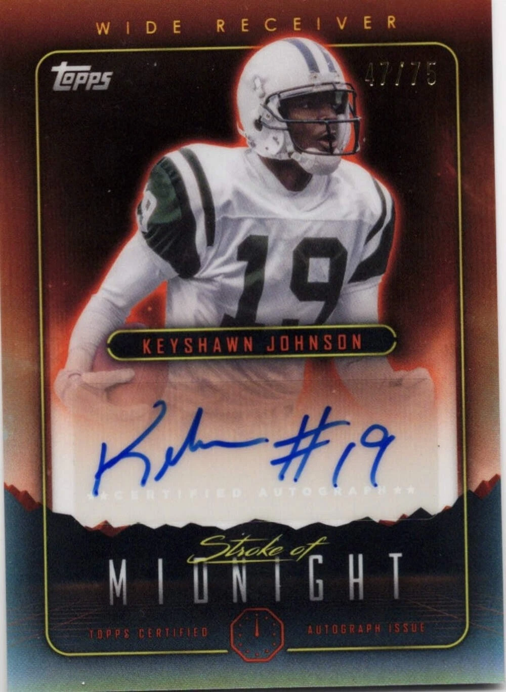 2024 Topps Midnight Keyshawn Johnson #SMAJK Stroke Midnight Dusk Auto /75 Card