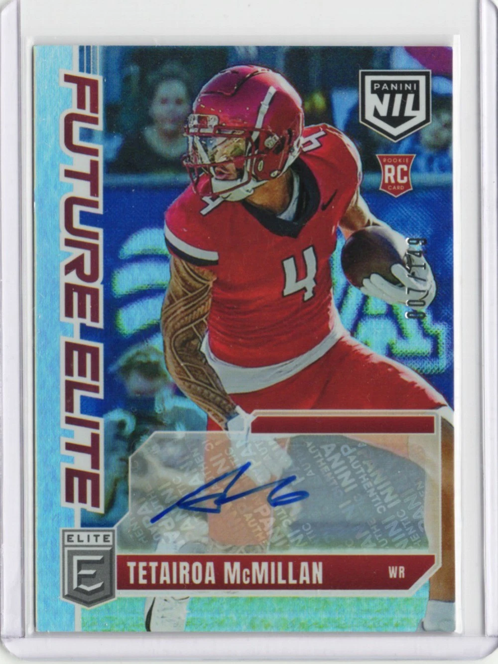 2025 Donruss Elite Tetairoa McMillan #FETMN Elite Auto /149 RC Football Card