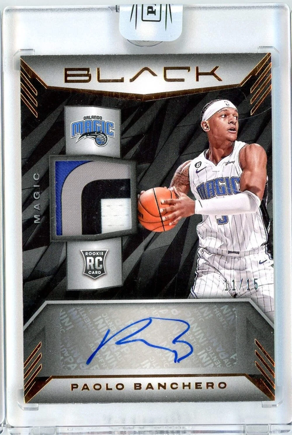 2022 Panini Black Paolo Banchero #RMA-PBC /15 RPA Basketball Card