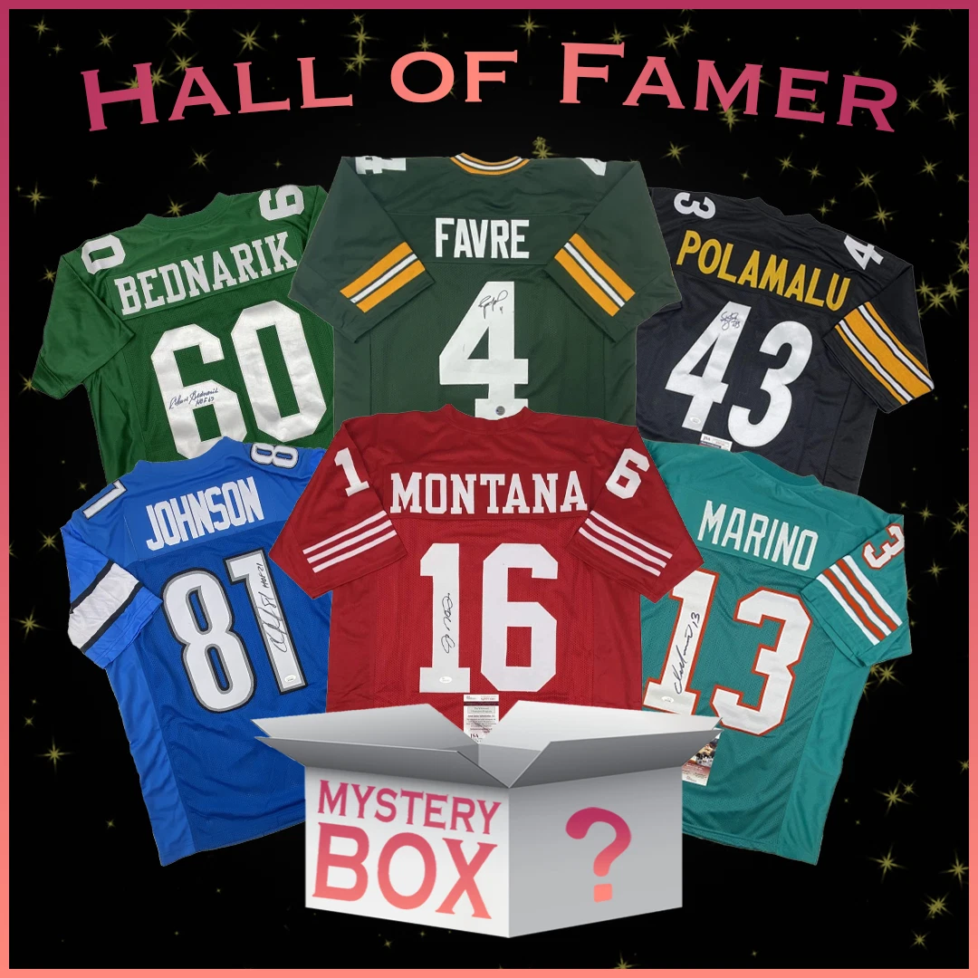 Hall of Famers Autographed/Signed Football Jersey Mystery Box PSA JSA BAS COA