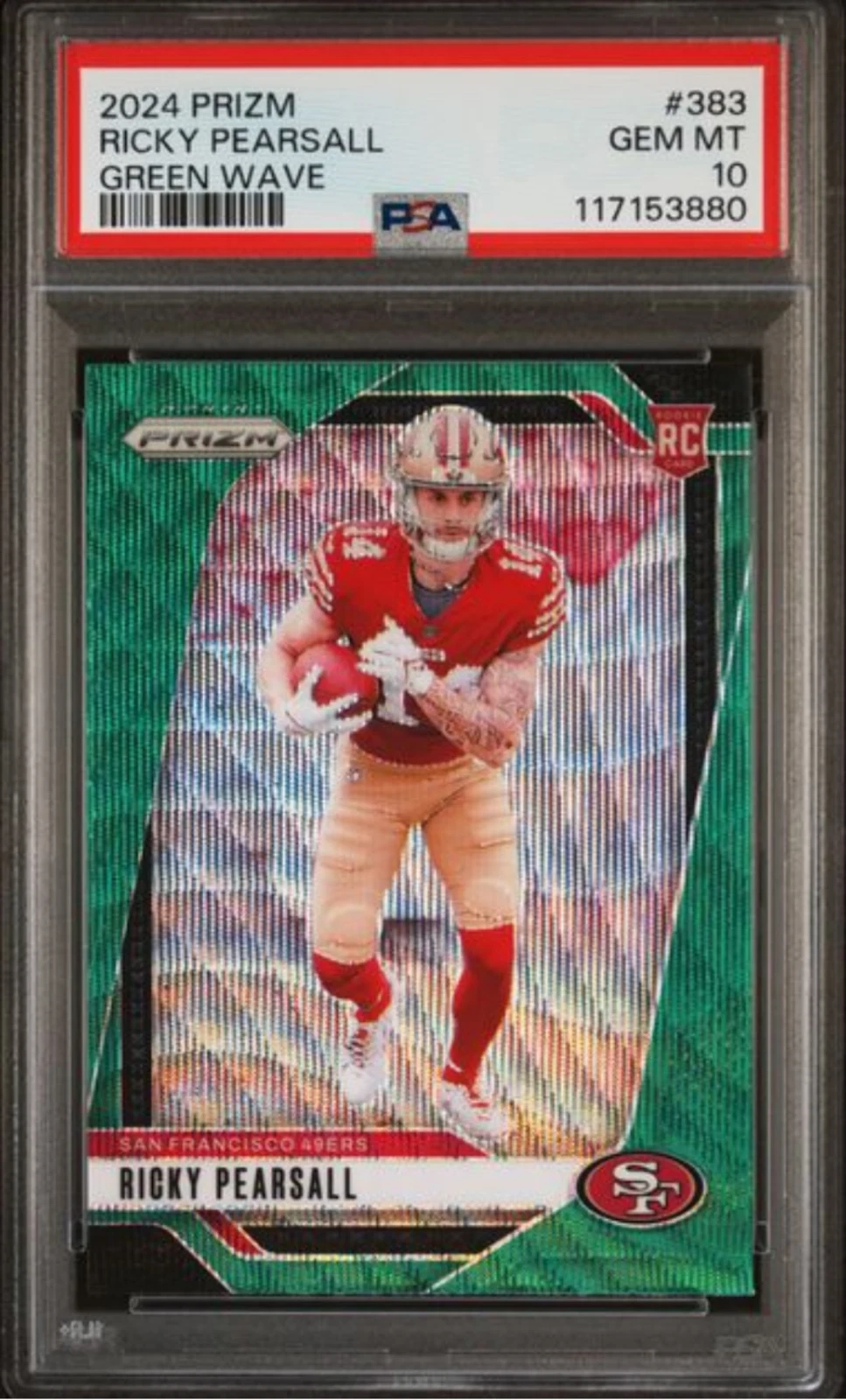 Graded 2024 Panini Prizm Ricky Pearsall #383 Green Wave Rookie RC Card PSA 10