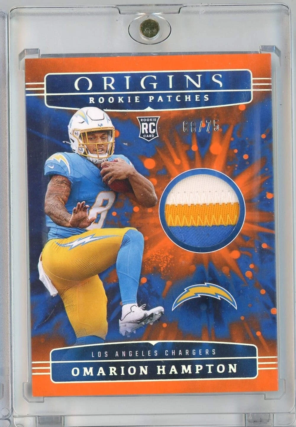 2025 Panini Origins Omarion Hampton #RPHOHN /75 Rookie Patches Relic Rookie Card