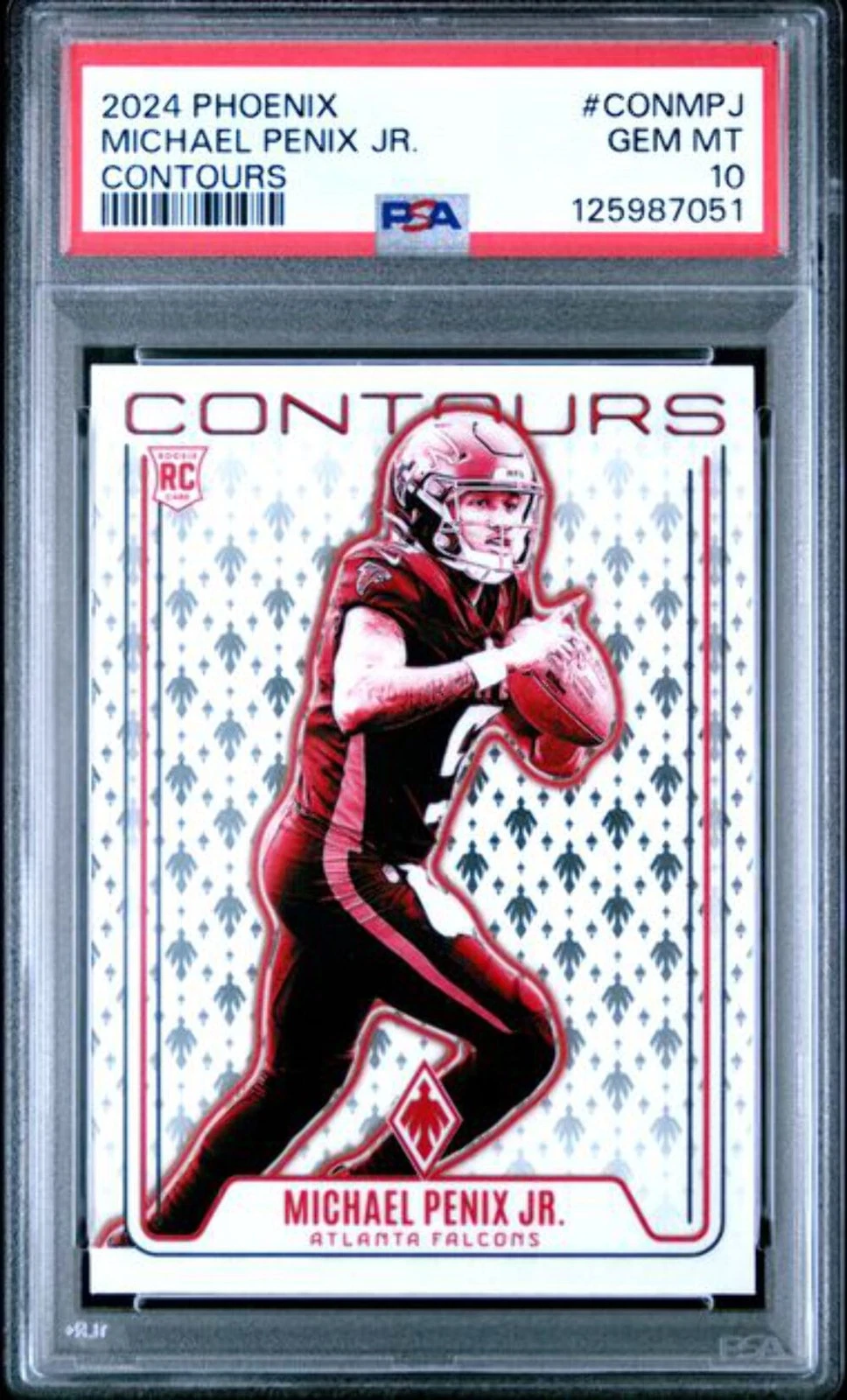Graded 2024 Phoenix Michael Penix Jr #CONMPJ Contours RC Football Card PSA 10