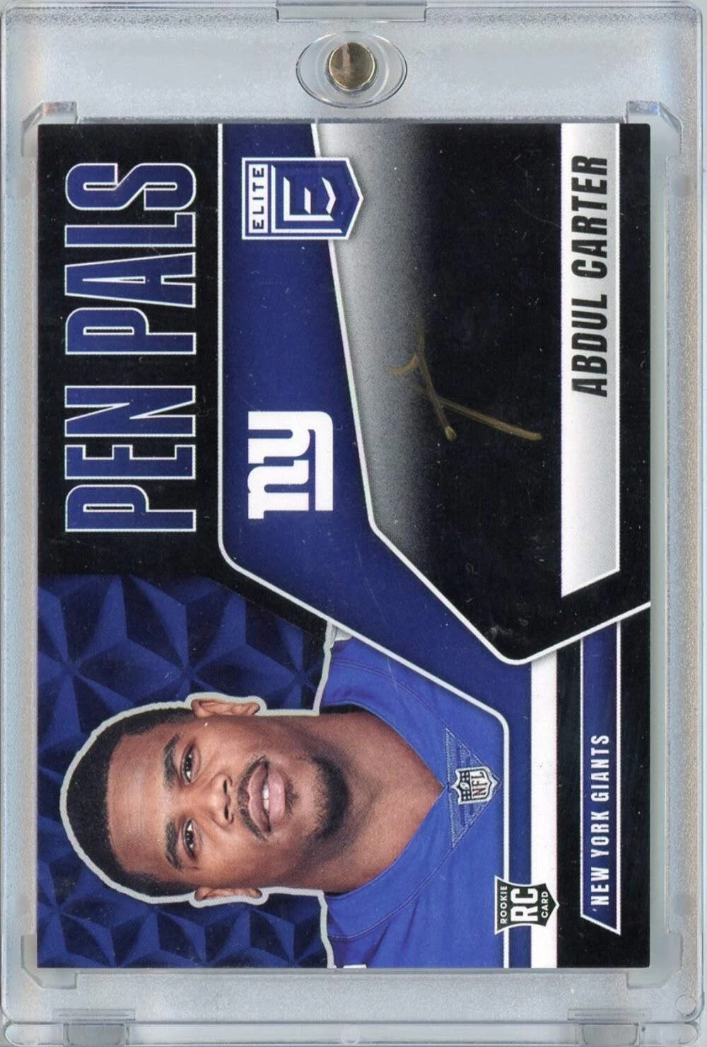 2025 Donruss Elite Pen Pals Black Abdul Carter #PPACA Gold Ink Auto Rookie Card