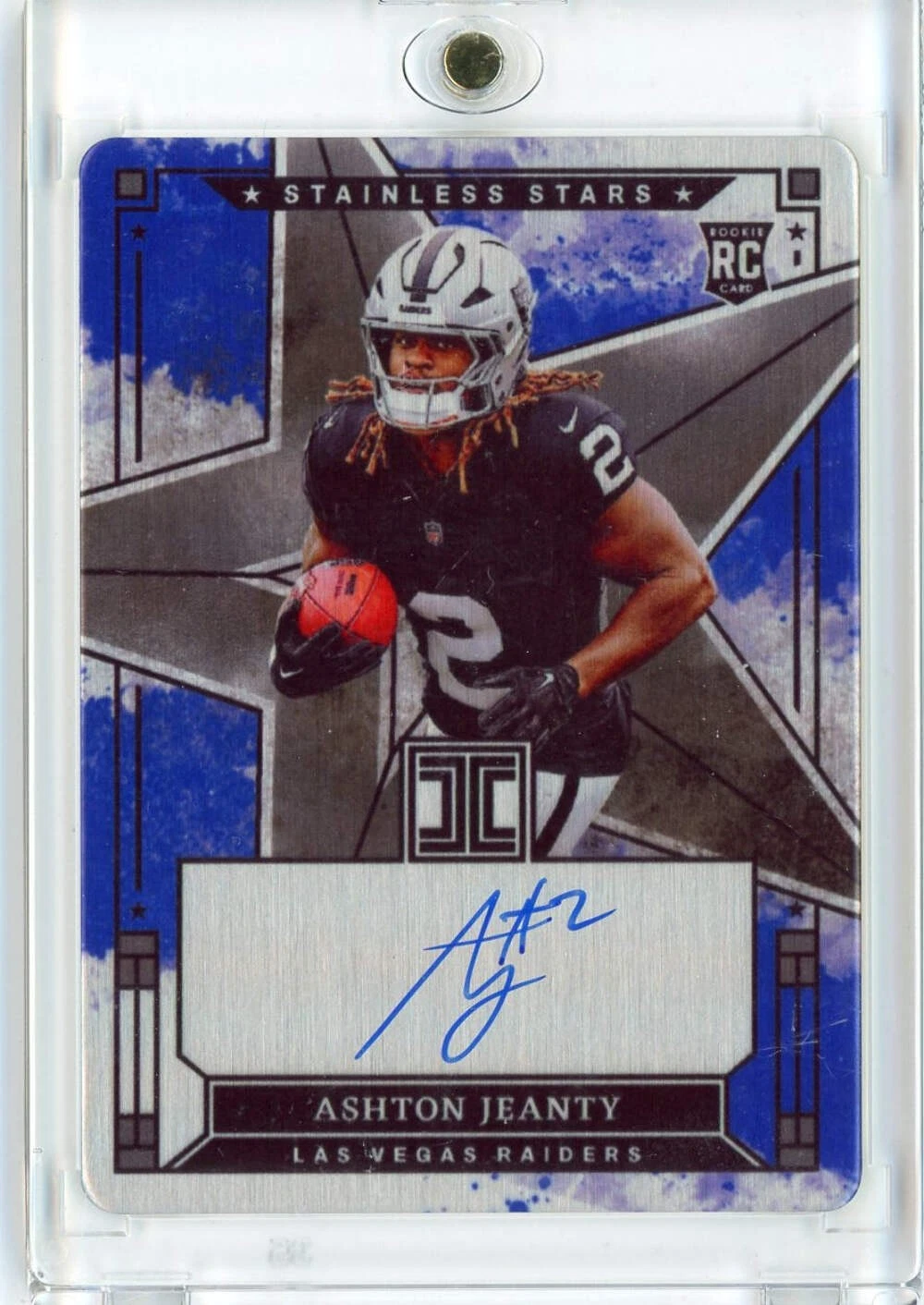 2025 Panini Impeccable Ashton Jeanty #SSAJY Stainless Stars Rookie Auto /49 RC