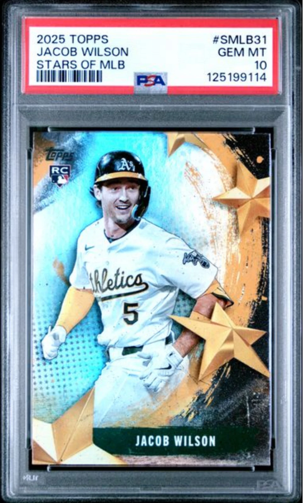 Graded 2025 Topps Jacob Wilson #SMLB31 Stars of MLB Rookie RC Card PSA 10 Mint