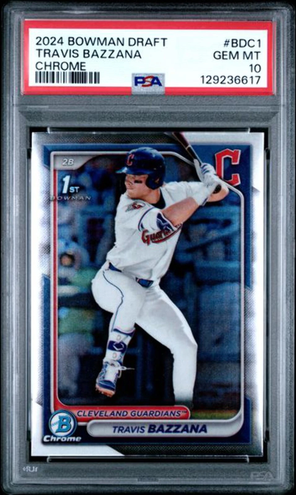 Graded 2024 Topps Bowman Draft Travis Bazzana #BDC1 Chrome Rookie RC Card PSA 10