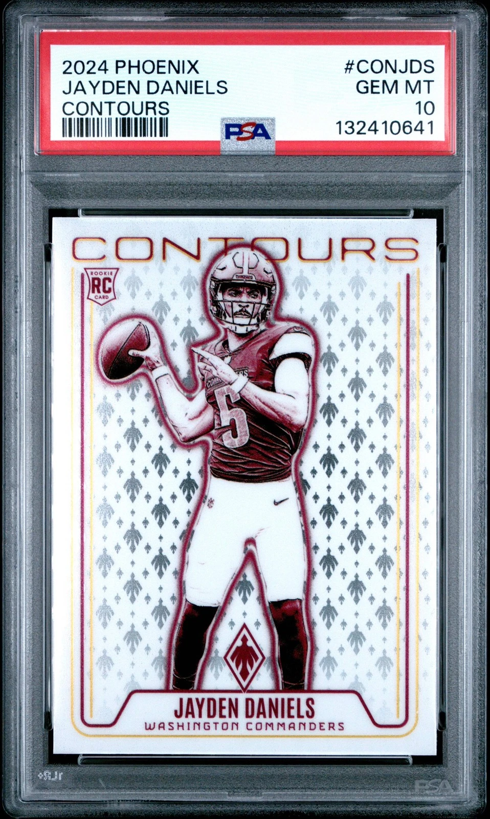 Graded 2024 Panini Phoenix Jayden Daniels #CONJDS Contours Rookie RC Card PSA 10