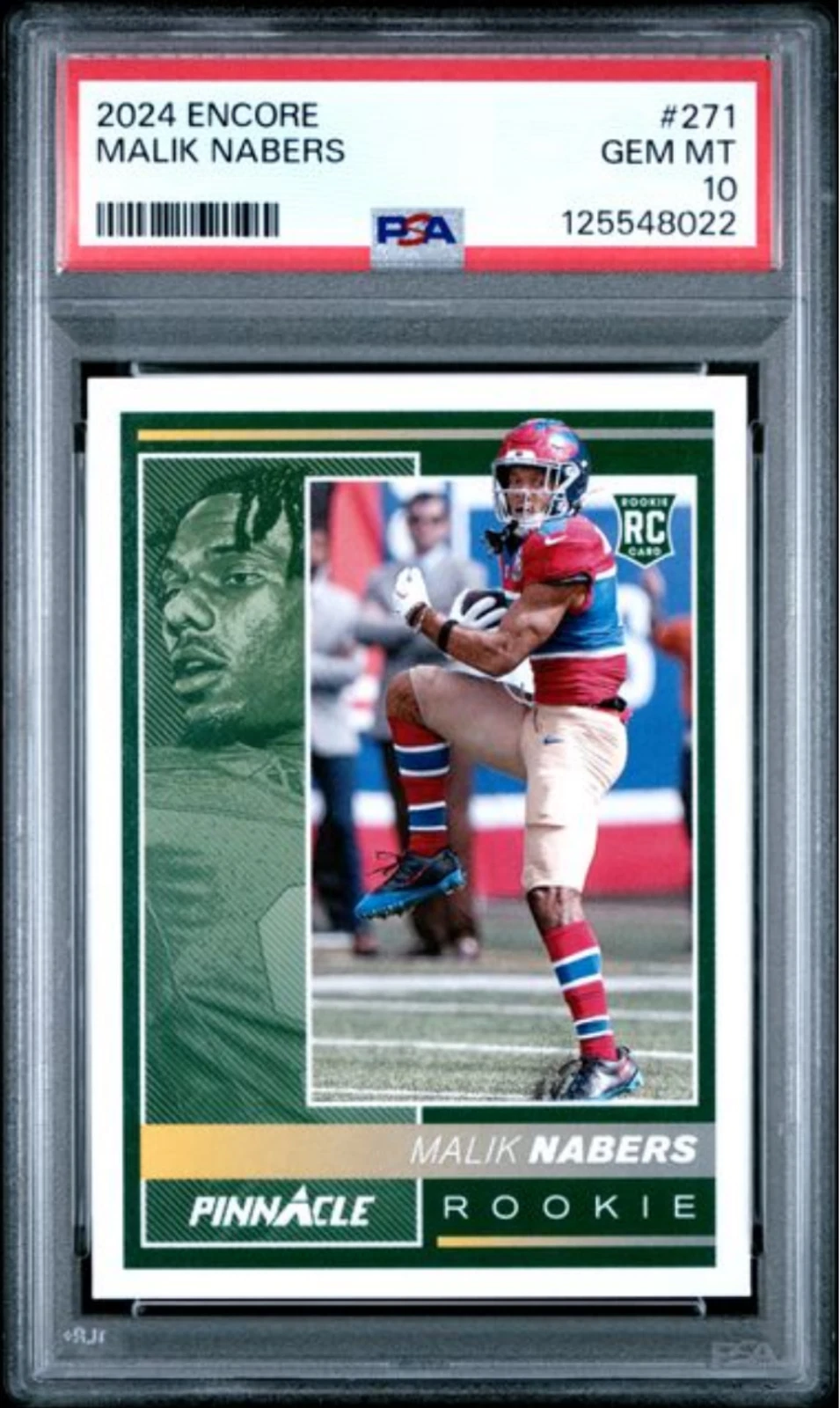 Graded 2024 Panini Encore Malik Nabers #271 Rookie RC Football Card PSA 10 Mint