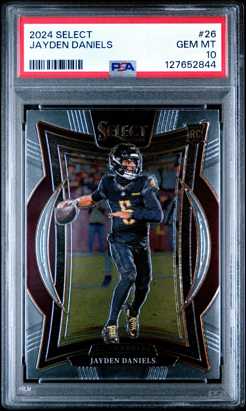 Graded 2024 Panini Select Jayden Daniels #26 Rookie RC Football Card PSA 10 Mint