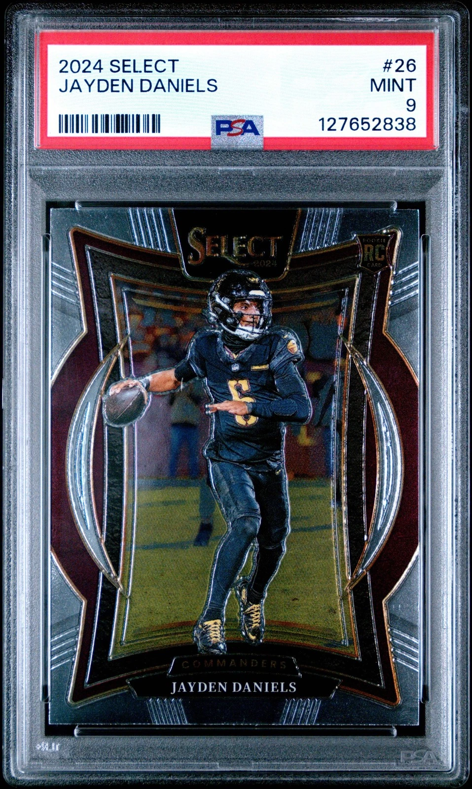 Graded 2024 Panini Select Jayden Daniels #26 Rookie RC Football Card PSA 9 Mint