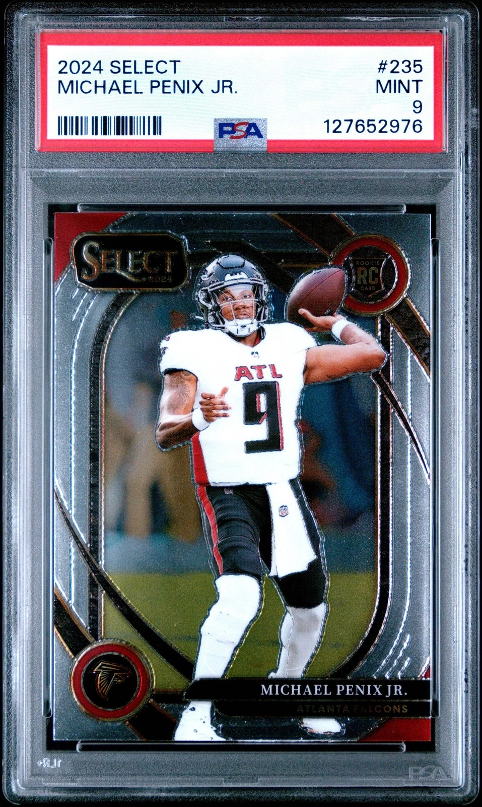 Graded 2024 Panini Select Michael Penix Jr. #235 Rookie RC Football Card PSA 9