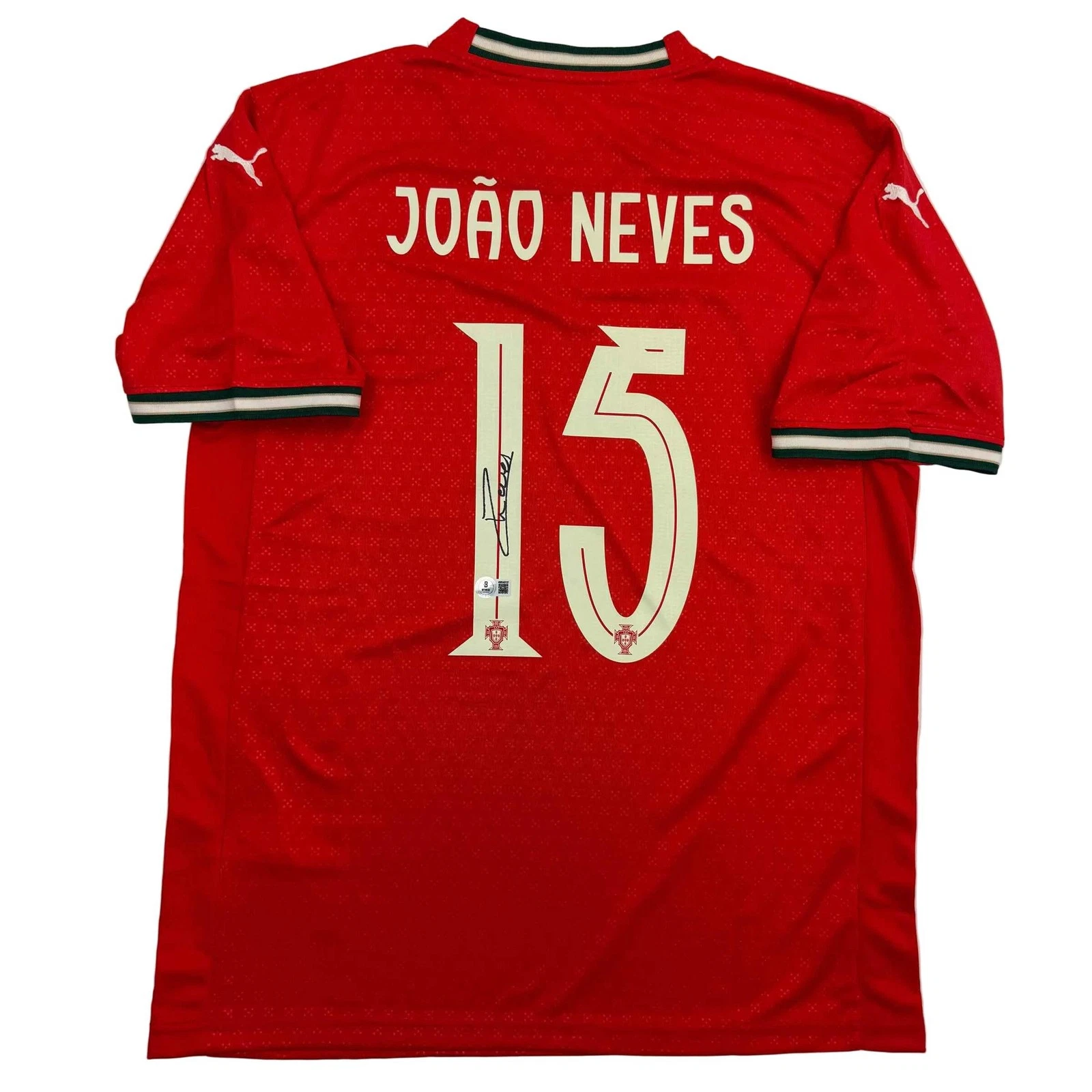 Autographed/Signed Joao Neves Portugal Soccer Team World Cup Jersey JSA COA