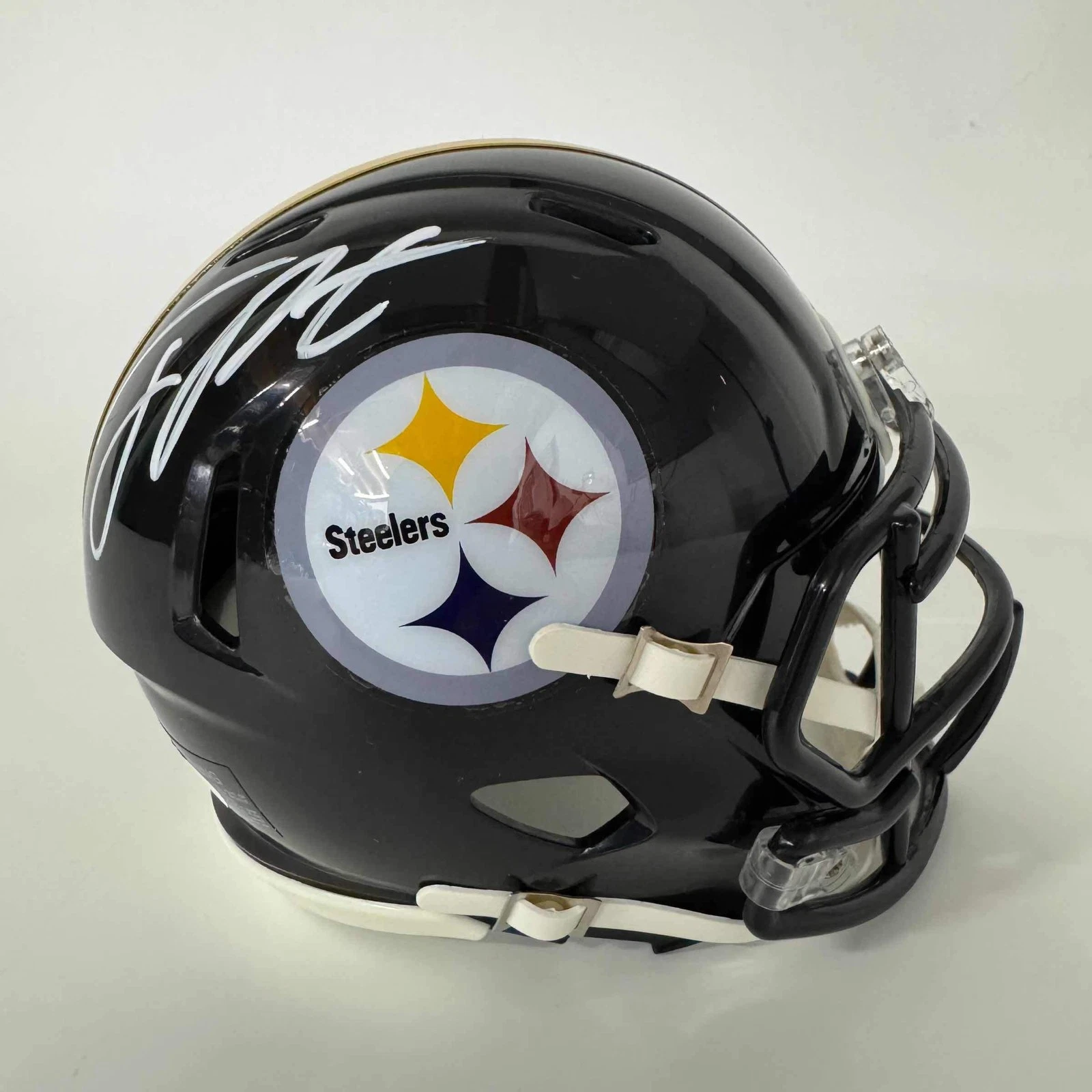 Autographed/Signed Joey Porter Jr. Pittsburgh Steelers Mini Helmet JSA COA