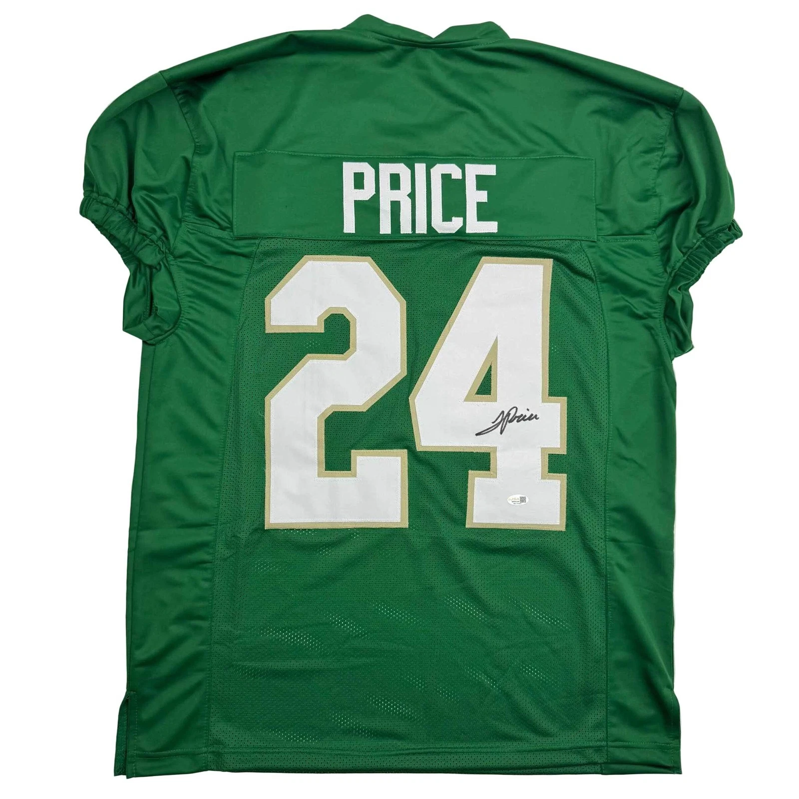 Autographed/Signed JaDarian Price Notre Dame Green College Jersey JSA COA
