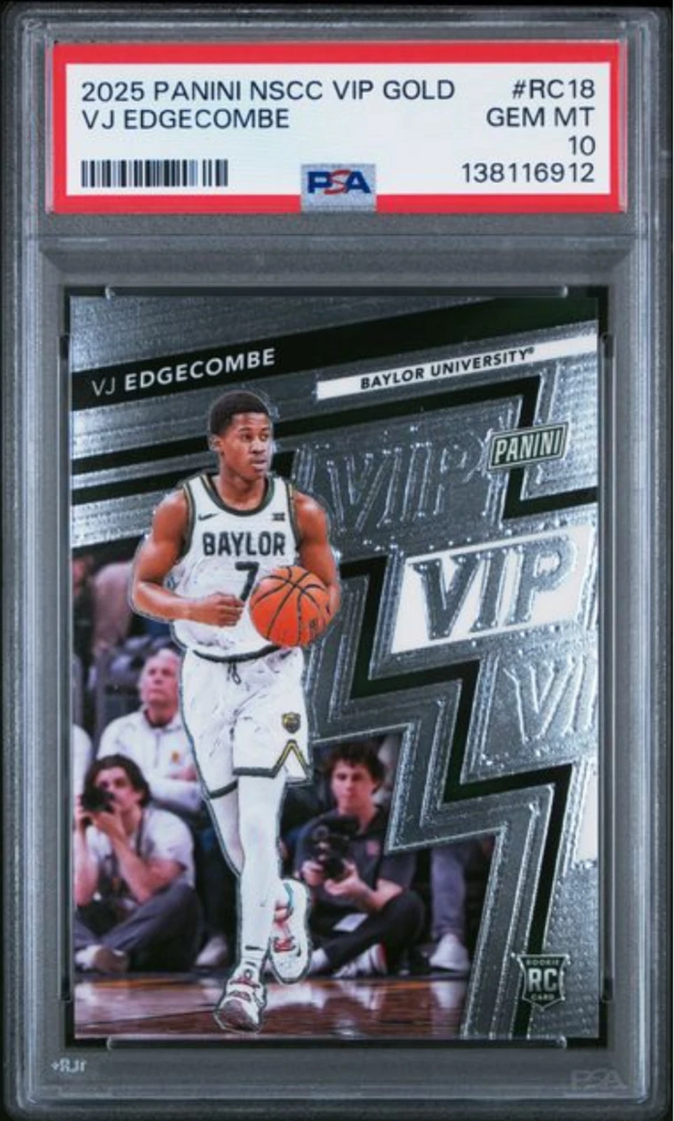 Graded 2025 Panini NSCC VIP Gold VJ Edgecombe #RC18 Rookie RC Card PSA 10 Mint