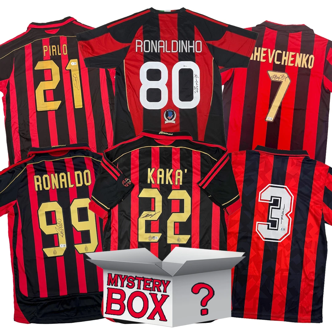 AC Milan Autographed/Signed Soccer Jersey Mystery Box with PSA JSA Beckett COA