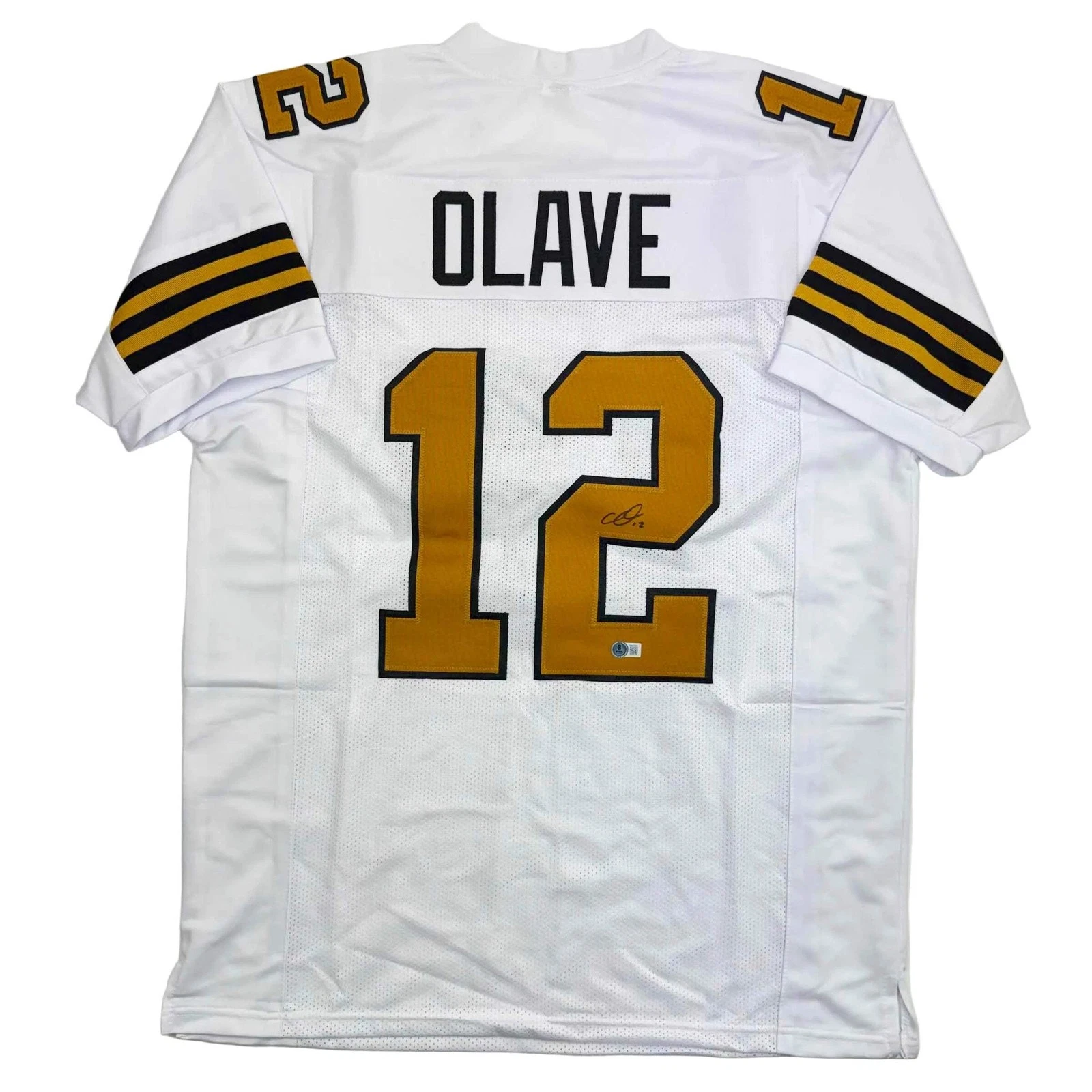 Autographed/Signed Chris Olave New Orleans Color Rush Jersey Beckett BAS COA