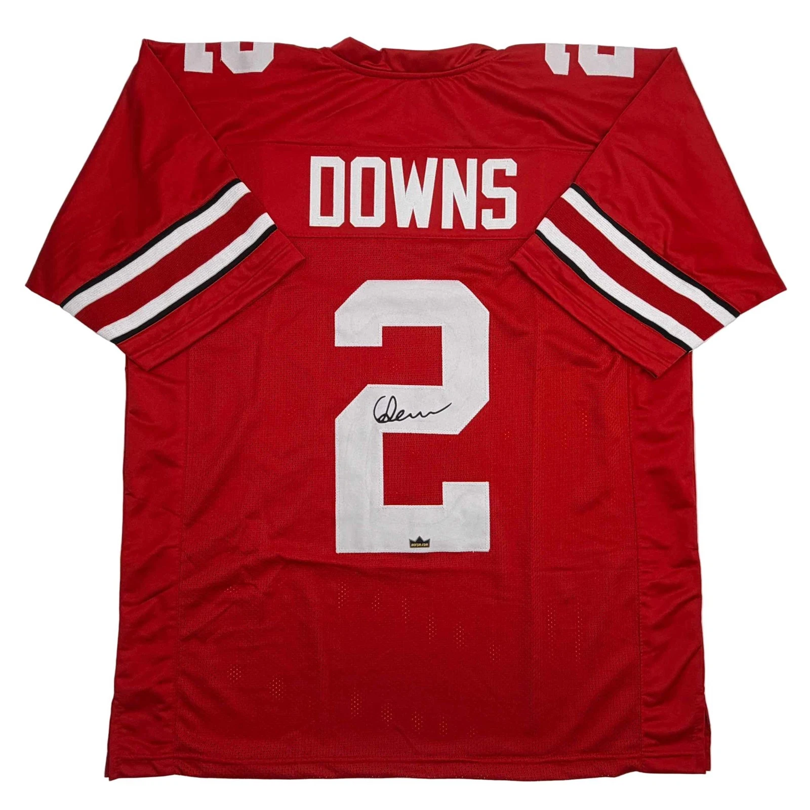 Facsimile Autographed Caleb Downs Ohio State Red Reprint Jersey Size Men's XL