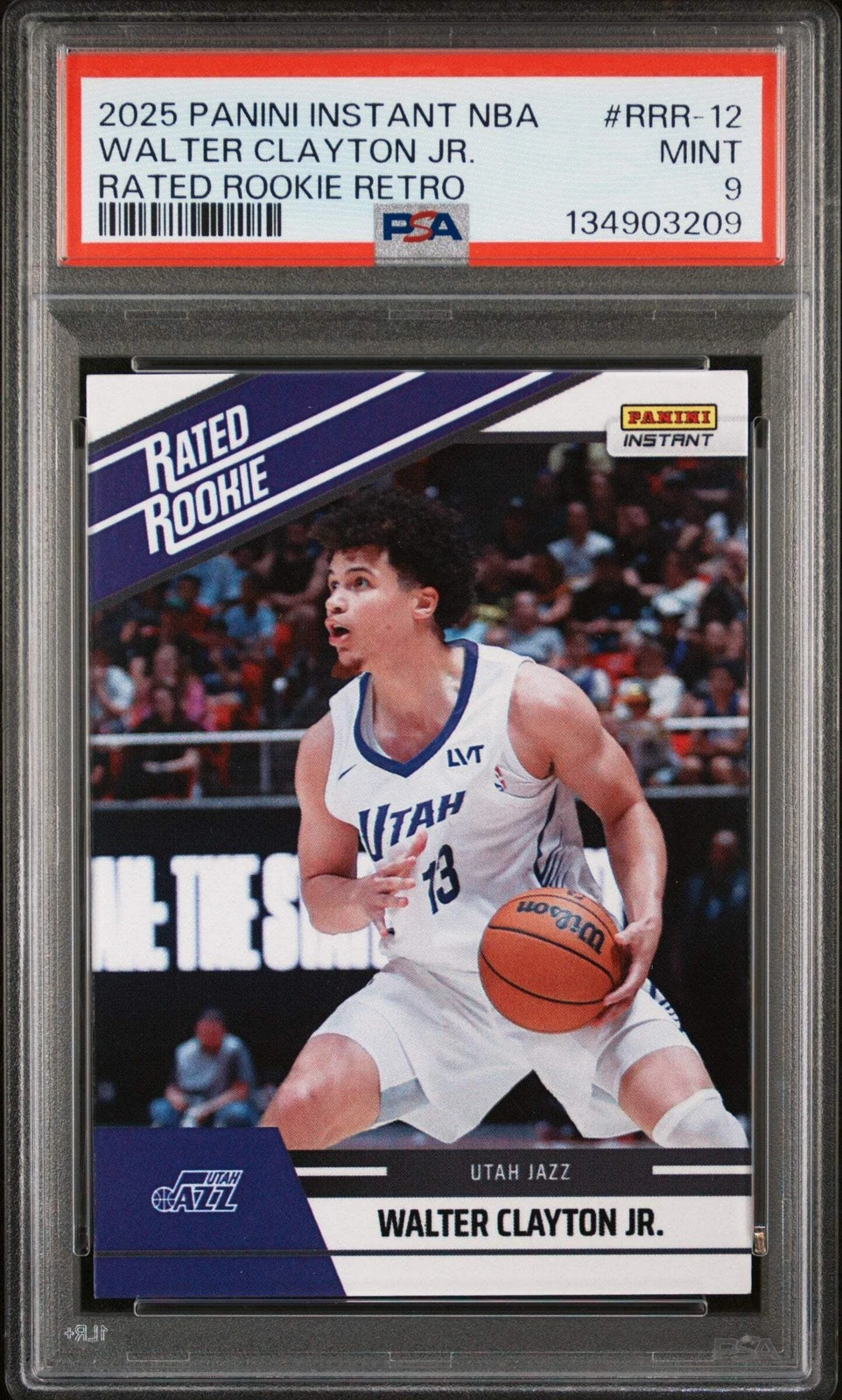 Graded 2025 Panini Instant Walter Clayton #RRR12 Rated Rookie Retro Card PSA 9