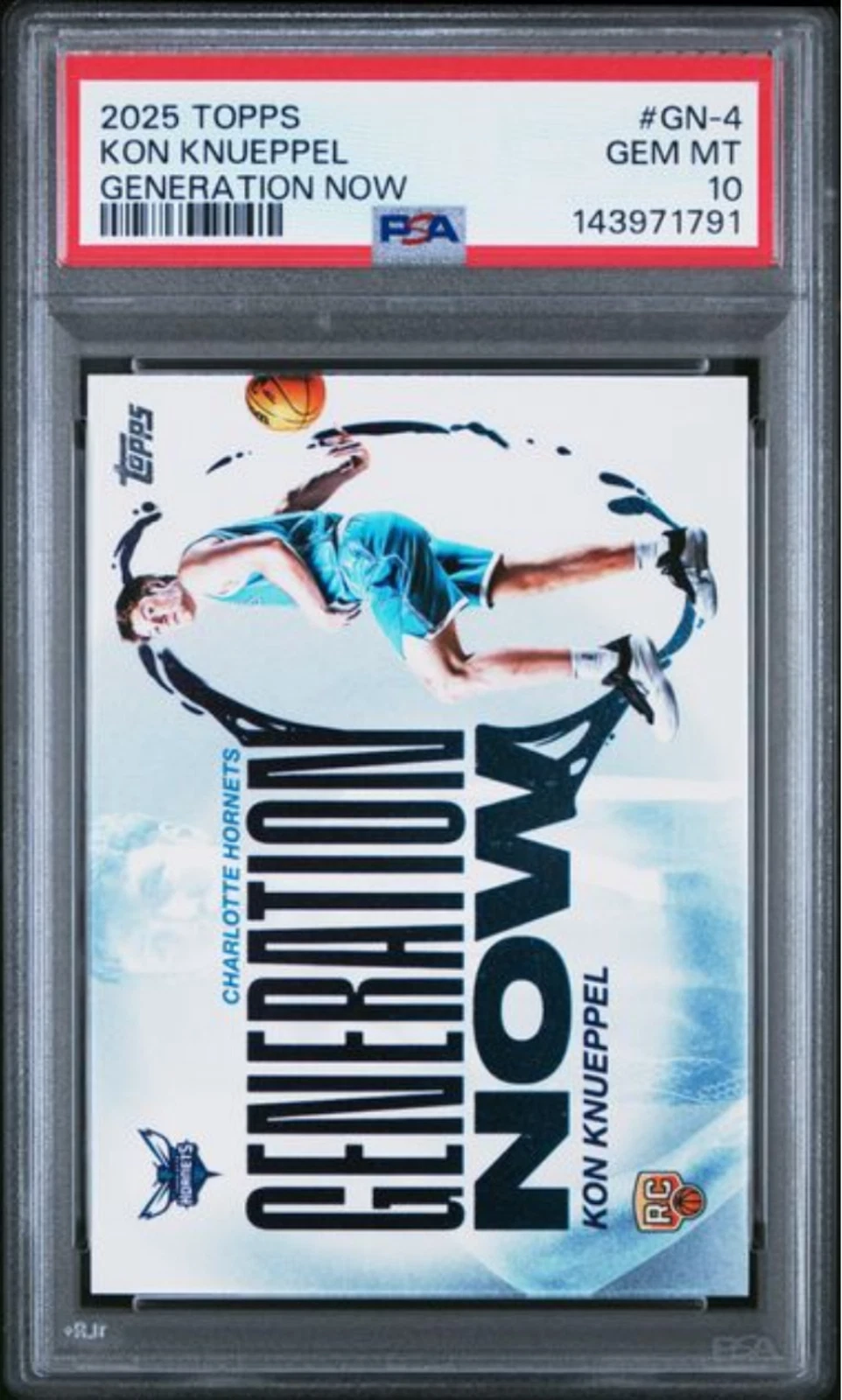 Graded 2025 Topps Kon Knueppel #GN4 Generation Now Rookie Card PSA 10 Gem Mint