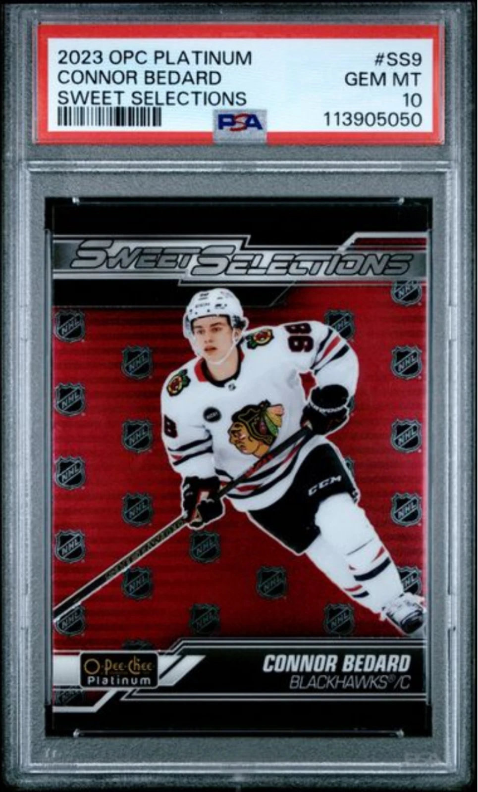 Graded 2023 Upper Deck O-Pee-Chee Platinum Connor Bedard #SS9 Rookie Card PSA 10