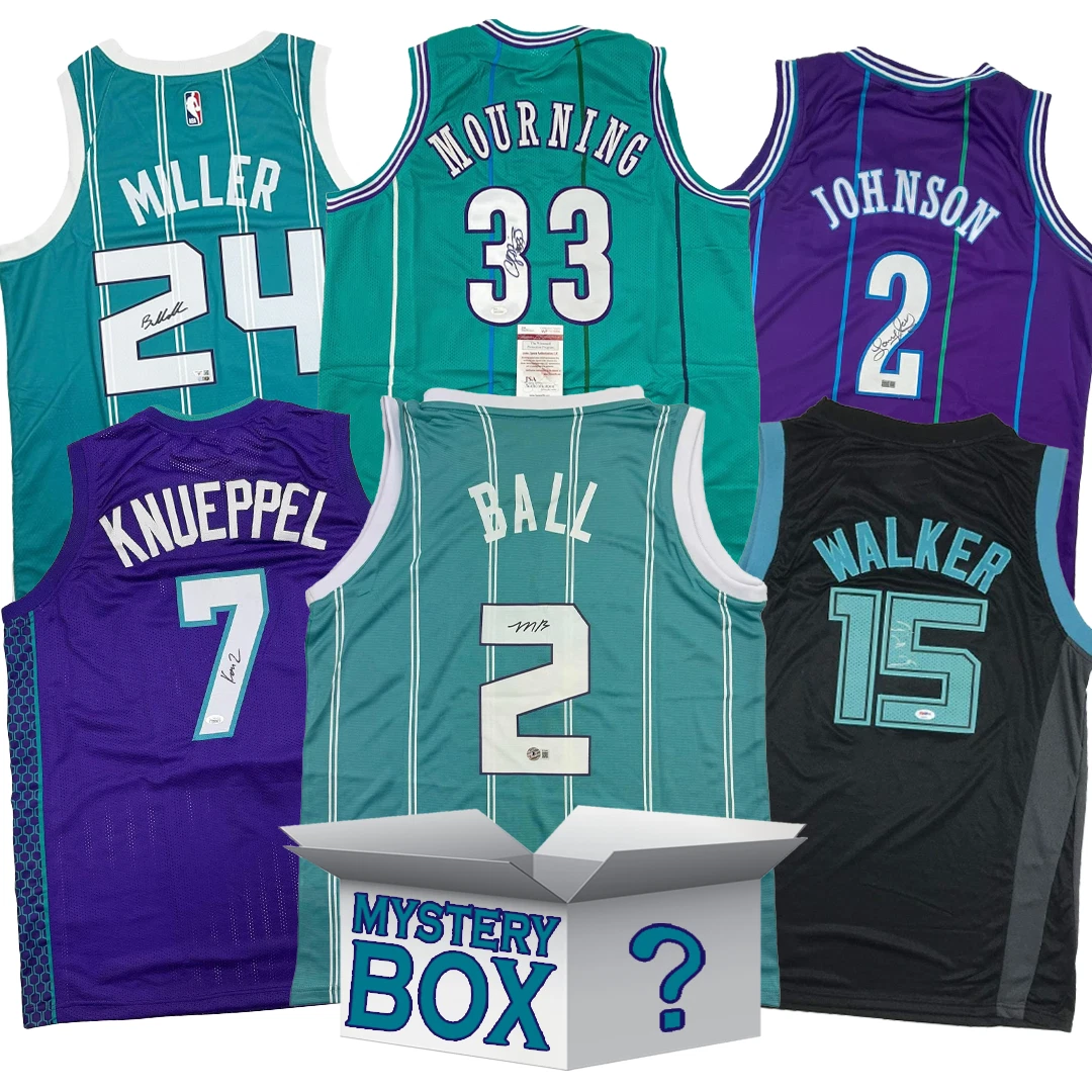 Autographed/Signed Charlotte Basketball Jersey Mystery Box PSA JSA Beckett COA