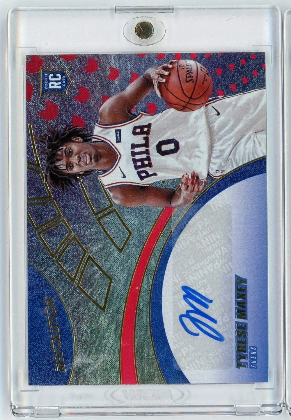 2020 Panini Revolution Tyrese Maxey #RA-TM Autograph Rookie RC Basketball Card