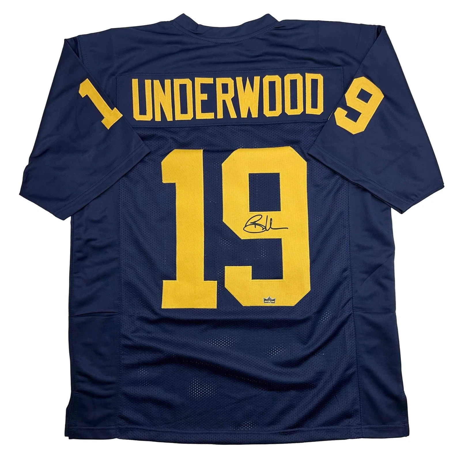 Facsimile Autographed Bryce Underwood Michigan Blue Reprint Laser Auto Jersey XL