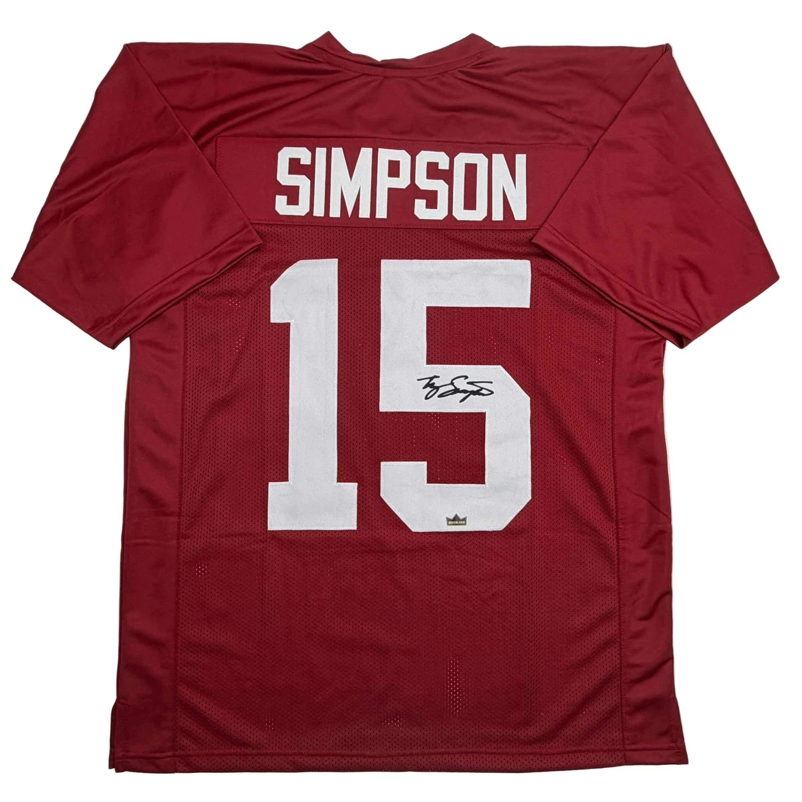 Facsimile Autographed Tyler Simpson Alabama Red Reprint Jersey Size Men's XL