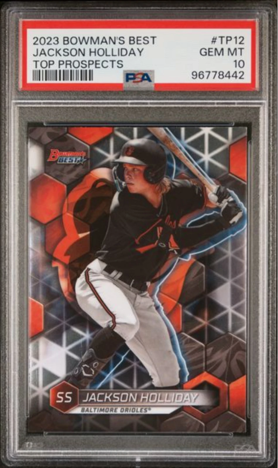 Graded 2023 Bowmans Best Jackson Holliday #TP12 Rookie RC Baseball Card PSA 10