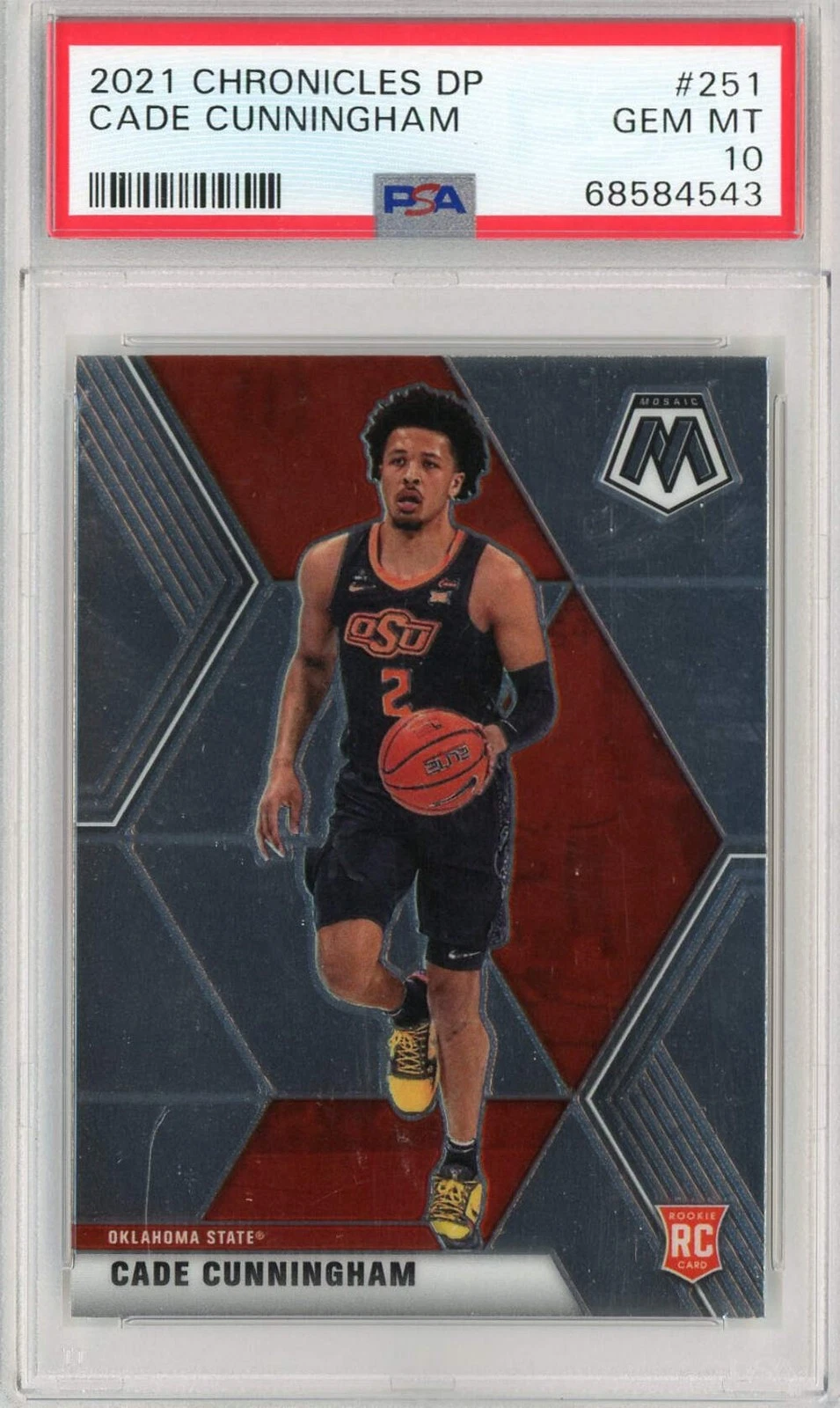 Graded 2021 Panini Chronicles DP Cade Cunningham #251 RC Basketball Card PSA 10