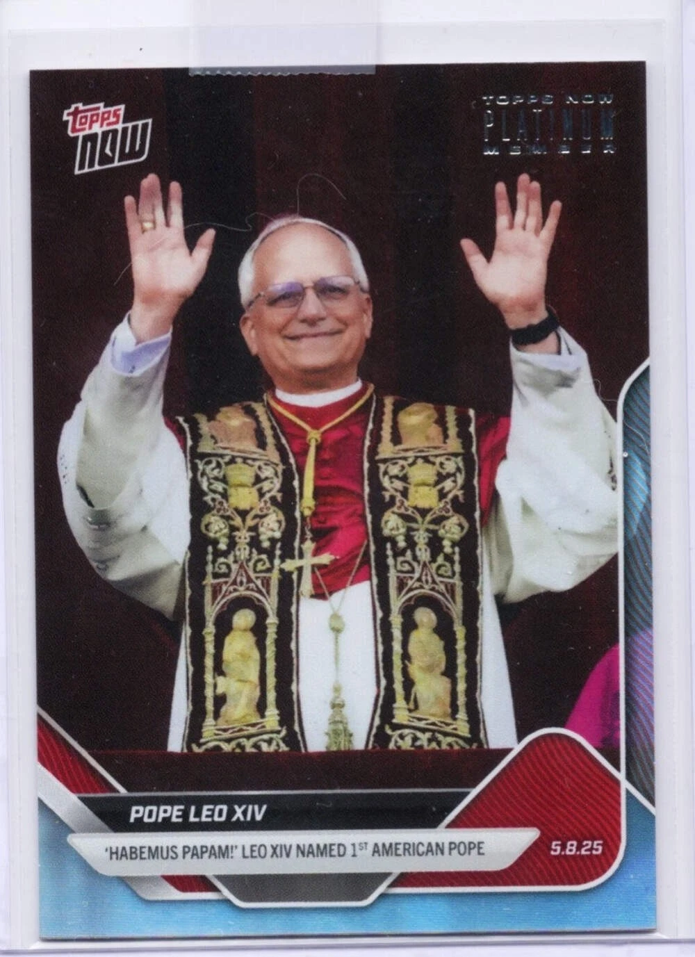 2025 Topps Now Pope Leo XIV #PPOPE1 Platinum Member Non Sport Card