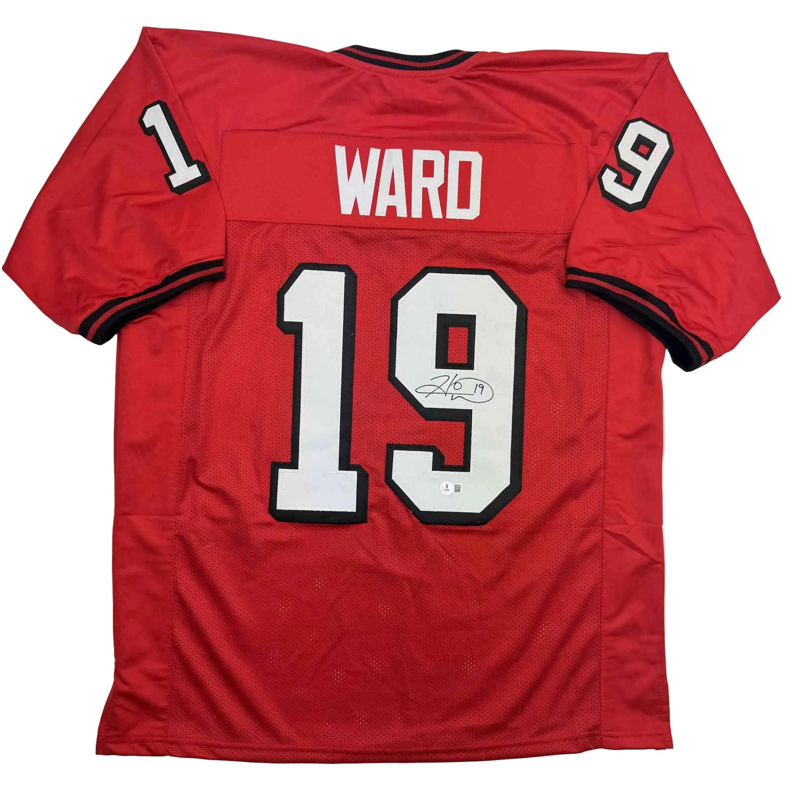 Autographed/Signed Hines Ward Georgia Red College Football Jersey Beckett COA