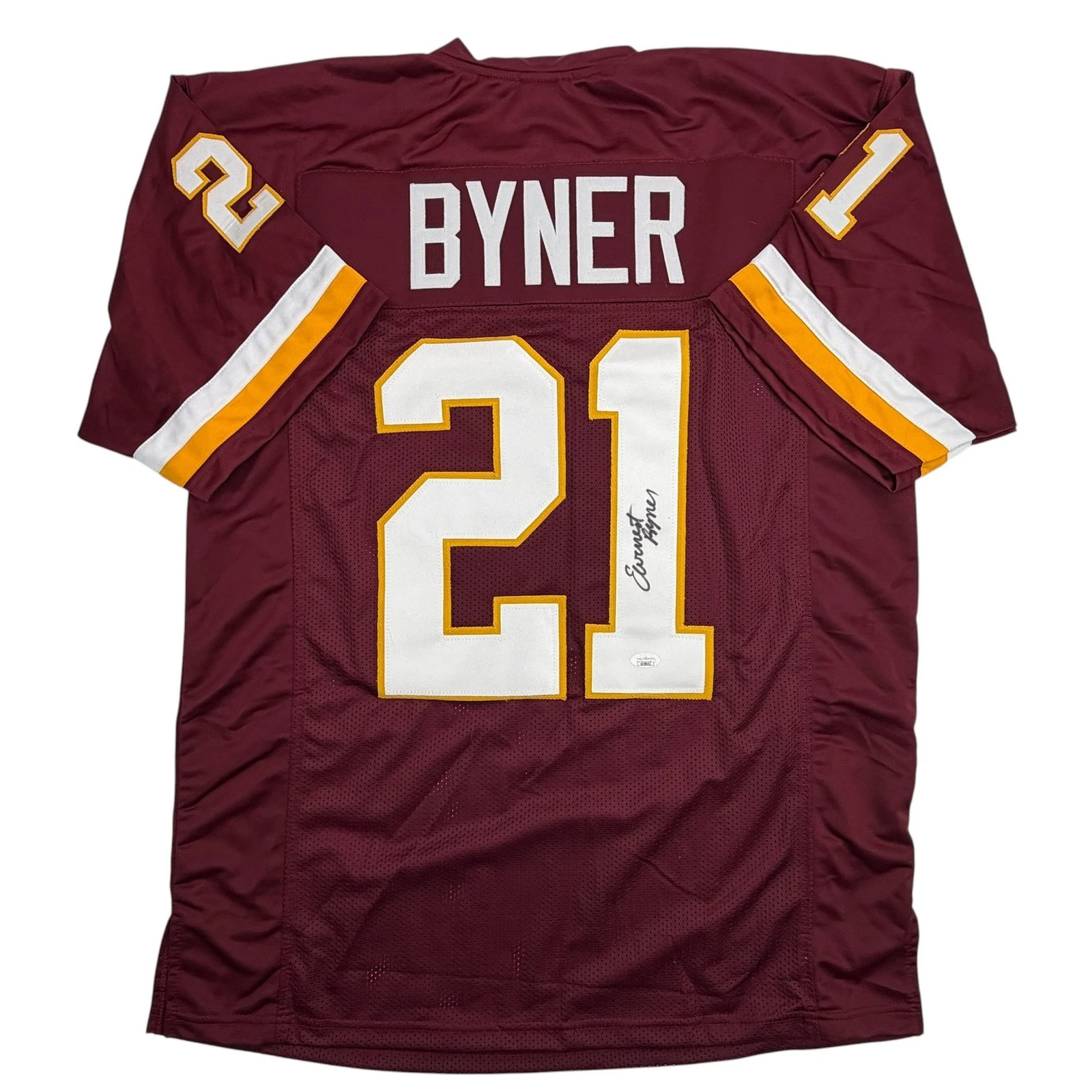 Autographed/Signed Earnest Byner Washington Maroon Football Jersey JSA COA