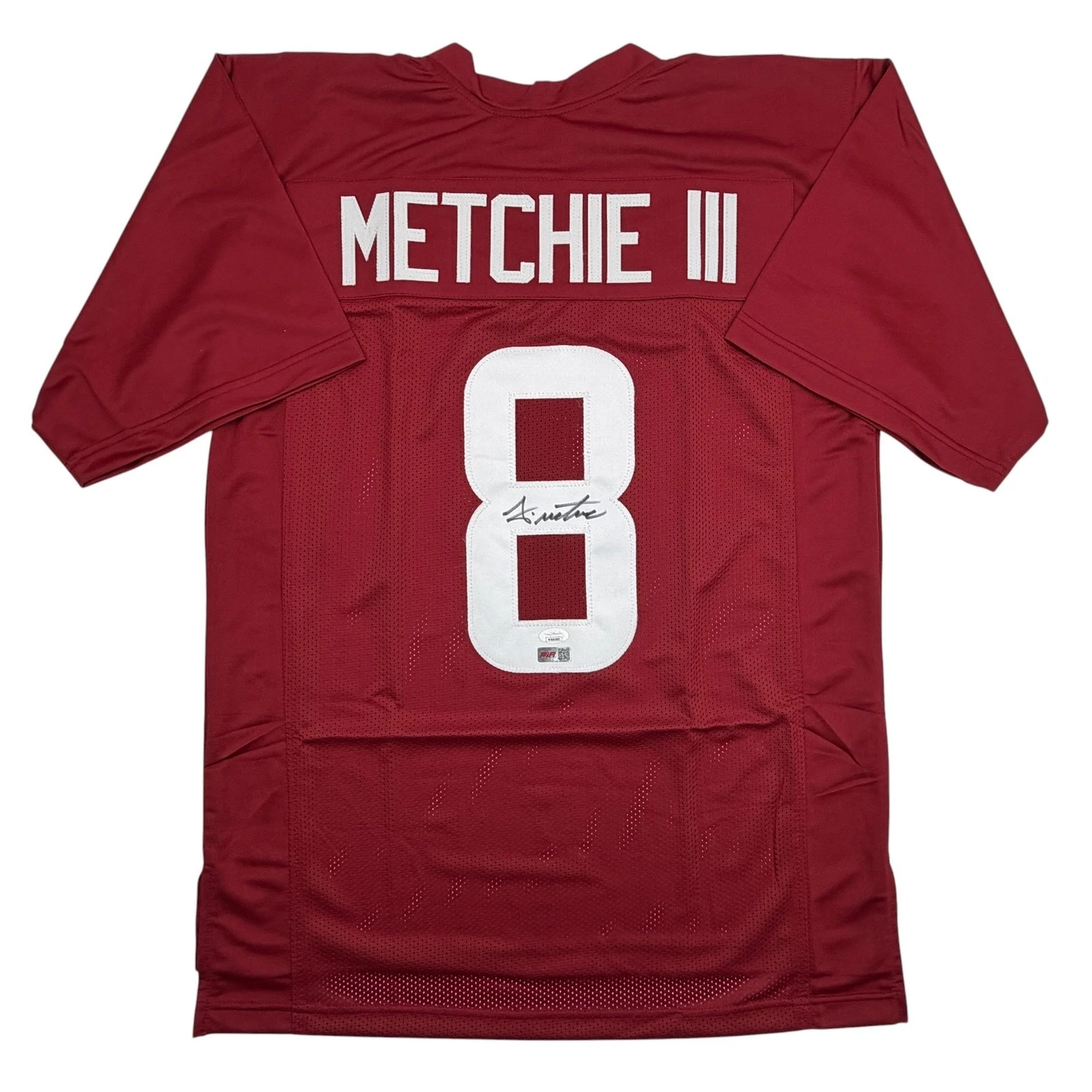 Autographed/Signed John Metchie III Alabama Red College Football Jersey JSA COA