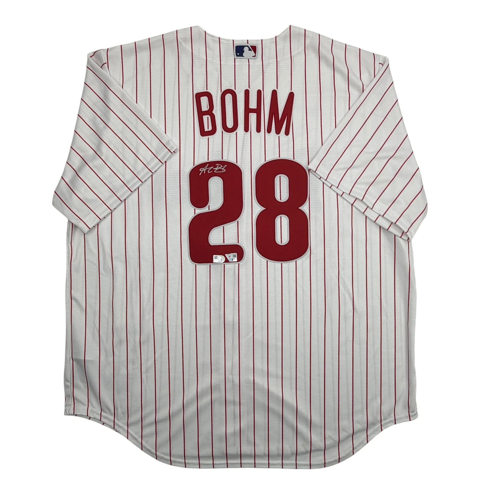 Autographed/Signed Alec Bohm Phillies Authentic Jersey Fanatics & MLB COA