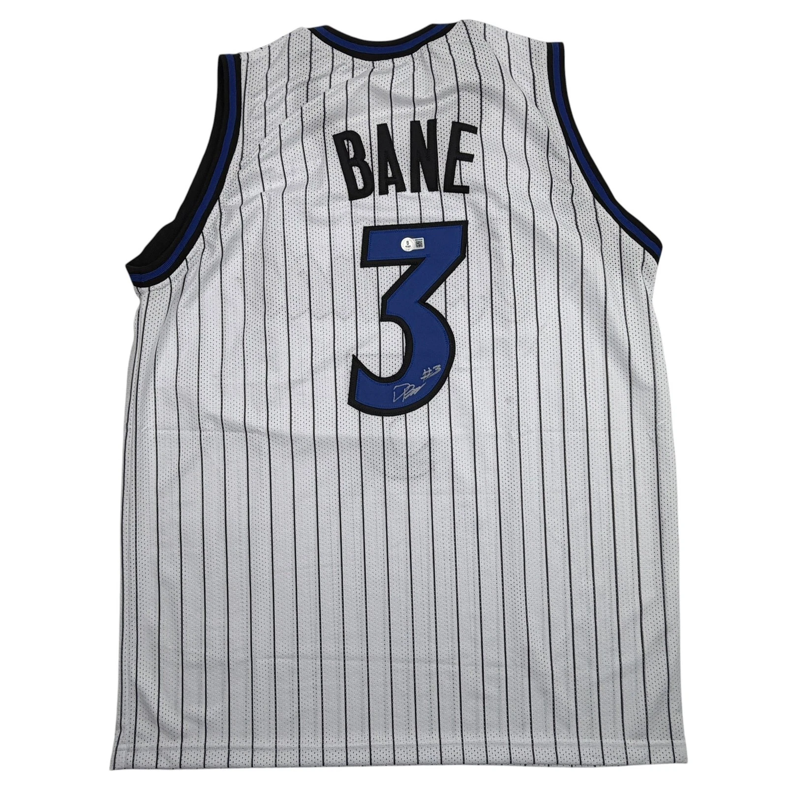 Autographed/Signed Desmond Bane Orlando White Pinstripe Jersey Beckett BAS COA