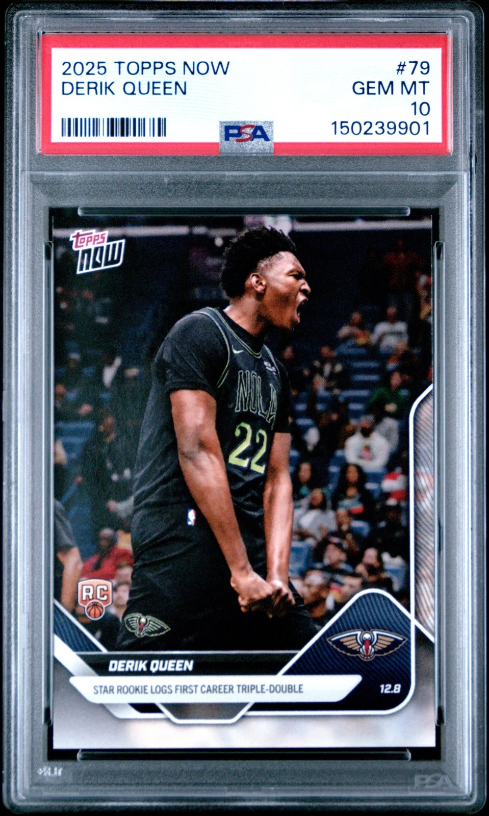 Graded 2025 Topps Now Derik Queen #79 Rookie RC Basketball Card PSA 10 Gem Mint