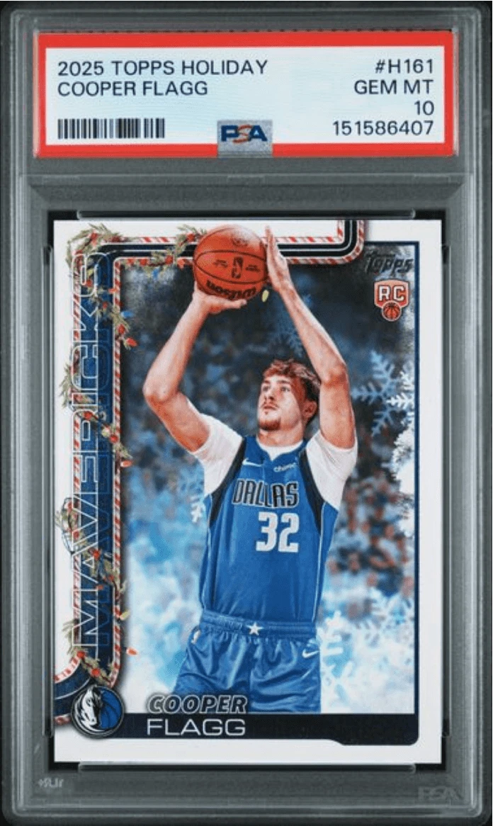 Graded 2025 Topps Holiday Cooper Flagg #H161 Rookie RC Basketball Card PSA 10