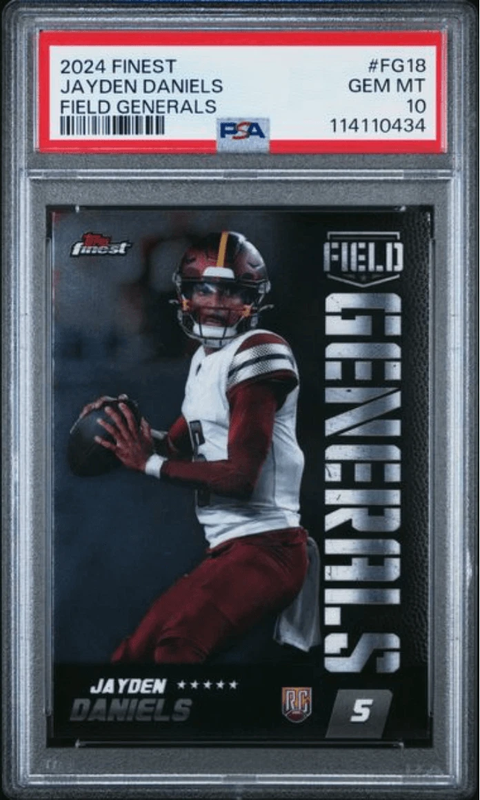 Graded 2024 Finest Jayden Daniels #FG18 Field Generals RC Football Card PSA 10