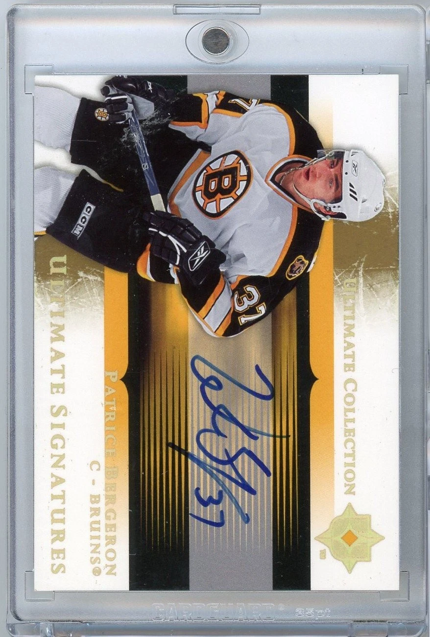 2005 Upper Deck Ultimate Collection Patrice Bergeron #USPB Ultimate Signatures