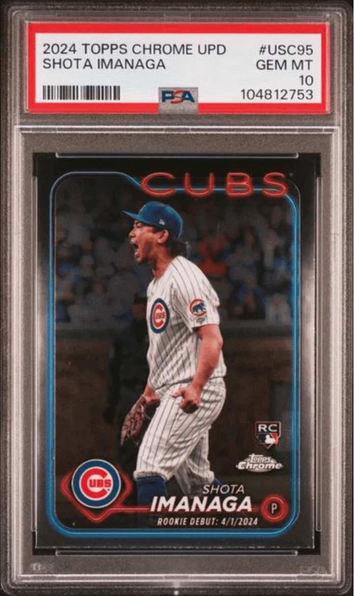 Graded 2024 Topps Chrome Update Shota Imanaga #USC95 Rookie Baseball Card PSA 10