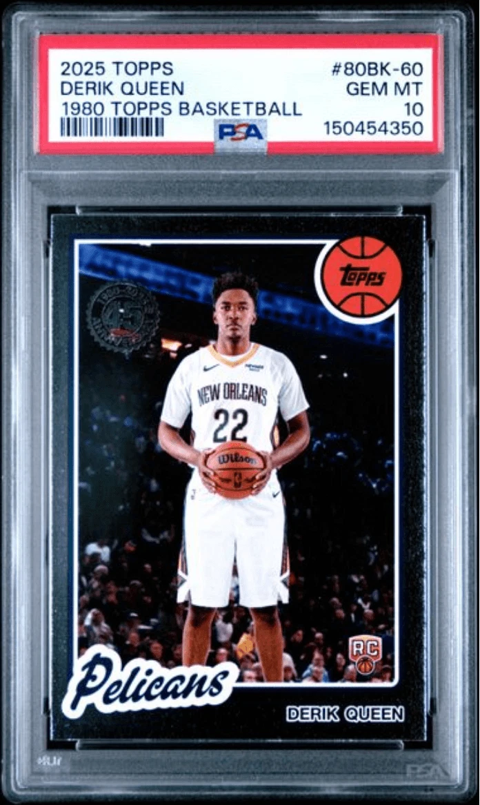 Graded 2025 Topps Derik Queen #80BK-60 1980 Topps Rookie Basketball Card PSA 10