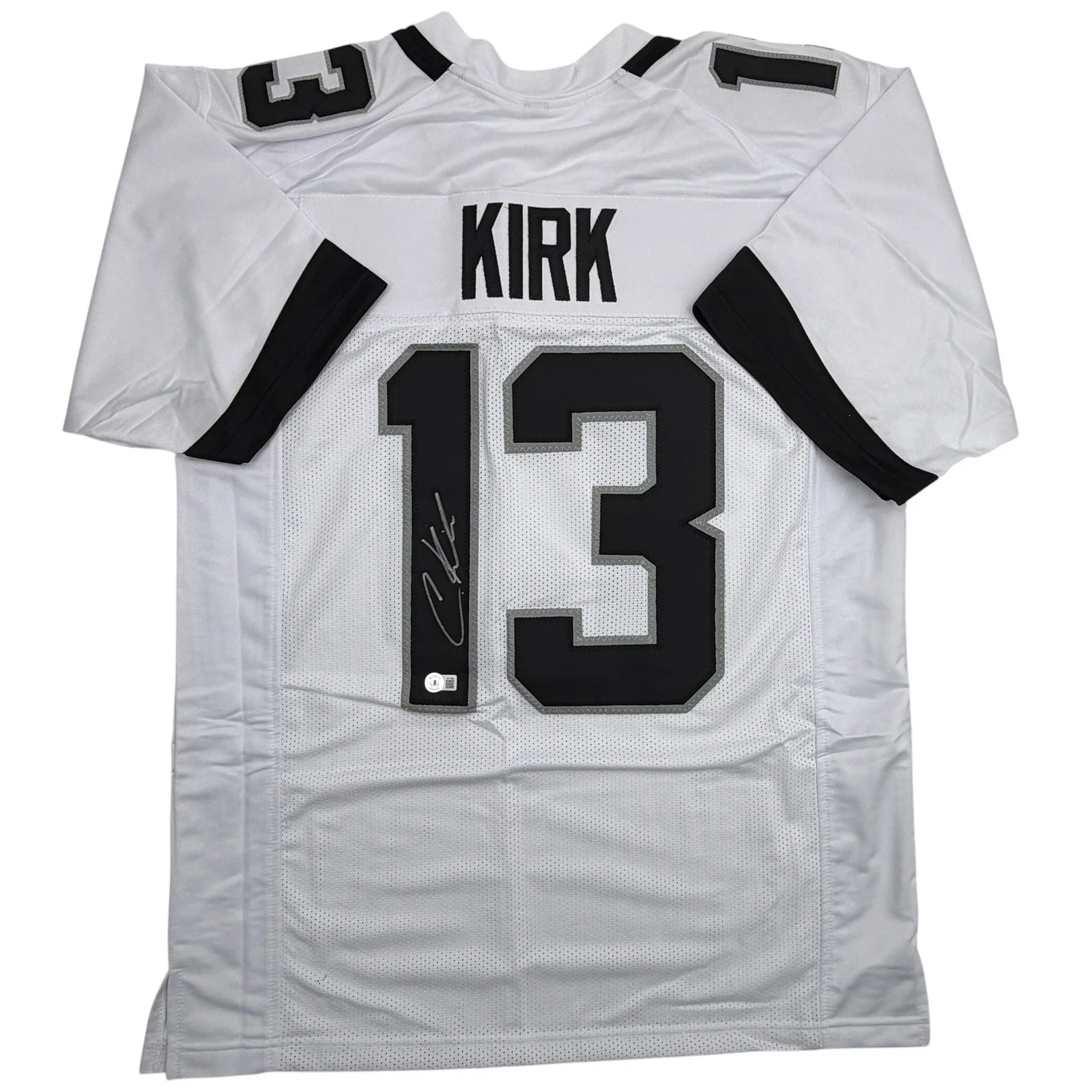 Autographed/Signed Christian Kirk Jacksonville White Football Jersey Beckett COA