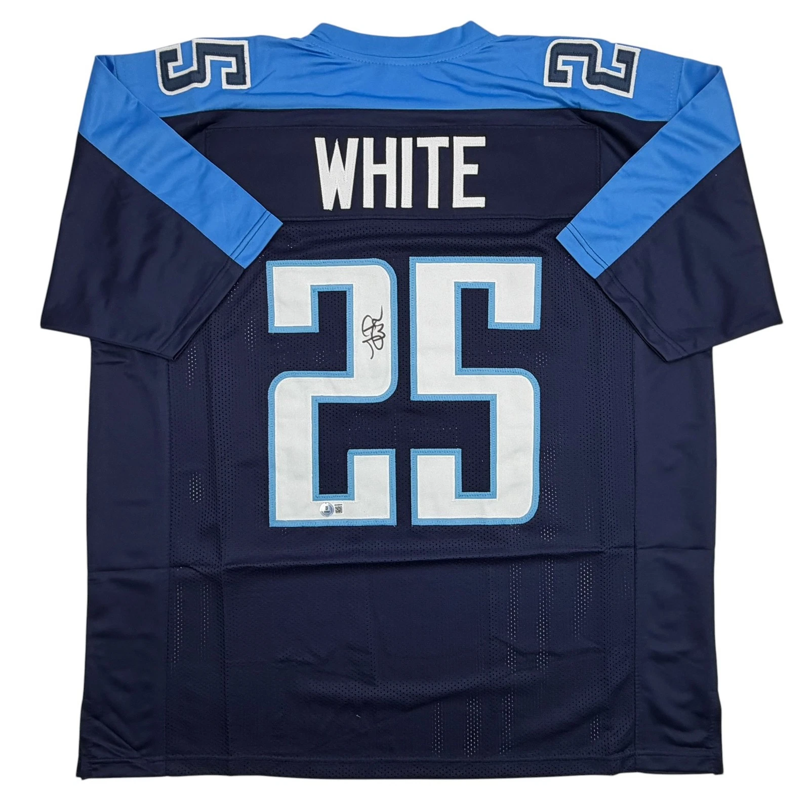 Autographed/Signed LenDale White Tennessee Navy Blue Jersey Beckett BAS COA