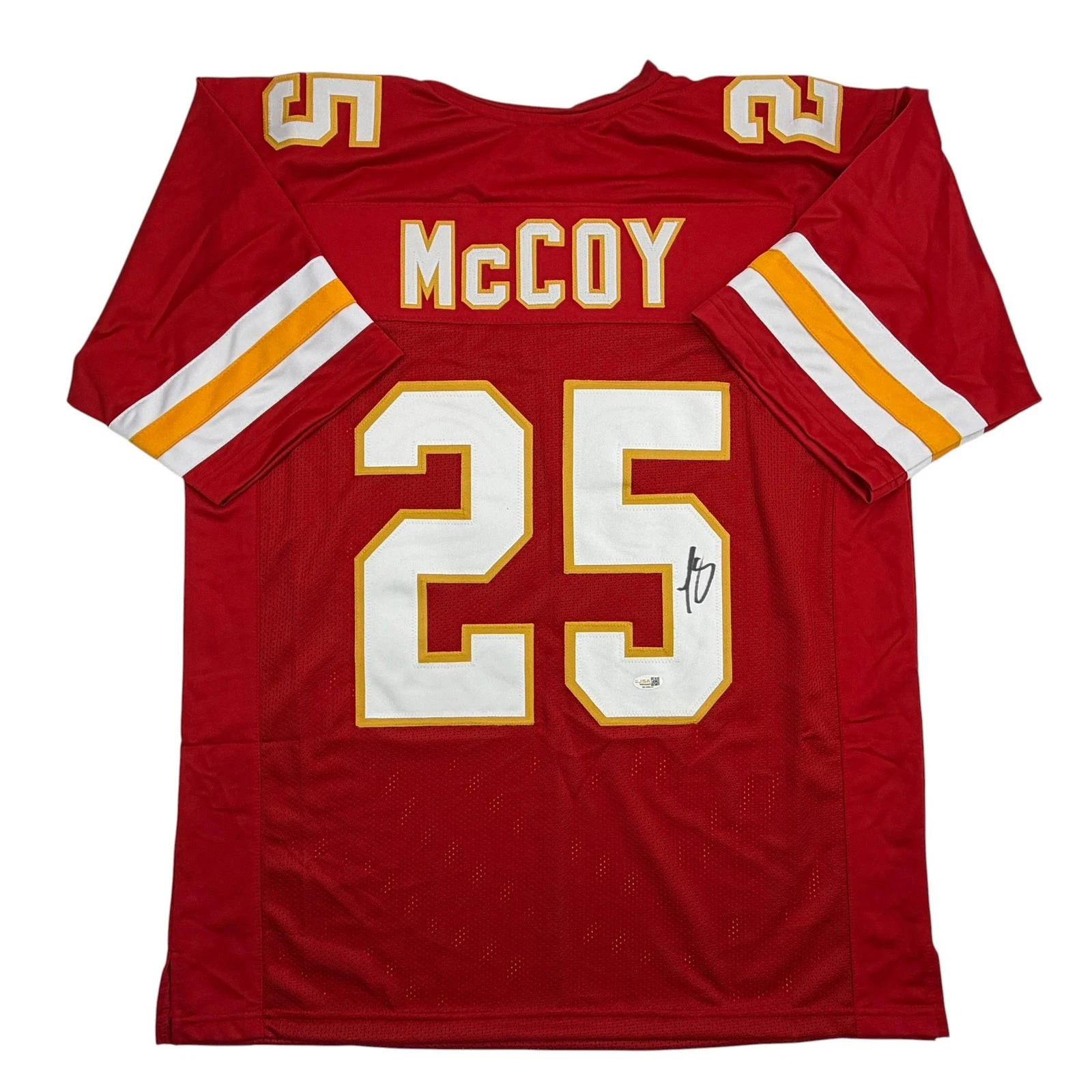 Autographed/Signed LeSean McCoy Kansas City Red Football Jersey JSA COA